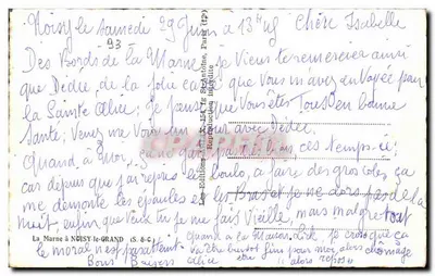 As Margens da Marne — Noisy-le-Grand — Edições S. & C. n°93 — Verso