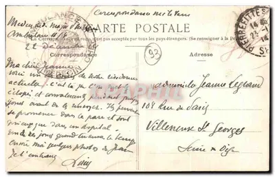 Castelo no FRANC-PORT — Compiègne — Detelle, Compagnie — Verso