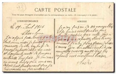 AUBERVILLIERS — A Terceira Eclusa — Grisonnet édit., Aubervilliers — Verso