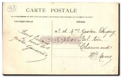 NOISY-LE-SEC — Rue Carnot — editor desconhecido, n° de série 2 — Verso