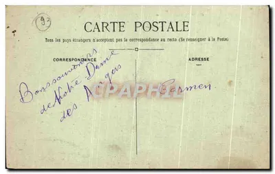 Clichy-sous-Bois — A Capela, Pelerinagem de N.-D. dos Anjos — Foto P. Avice, Le Raincy — Verso
