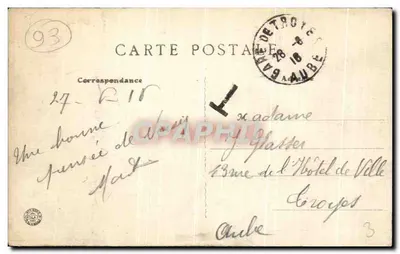 De Scholen - Rue Carnot — Noisy-le-Sec — B.F., Parijs — Achterkant