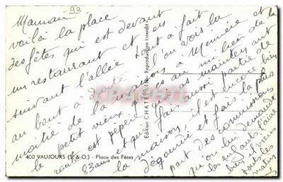 Vaujours — Plac des Fête — Wydawnictwo Chateaïn — Rewers