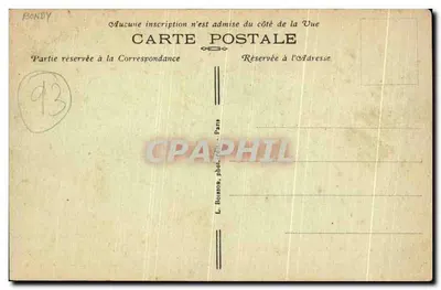 Bondy — Aparecimento da Virgem Maria e fonte milagrosa — L. Bonson, fot. edit. Paris — Verso