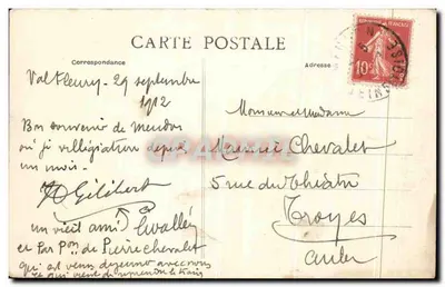 Meudon-Val-Fleury — A Estação e a Rua Banès — M. C. F. L. Issy (Séine) — Verso