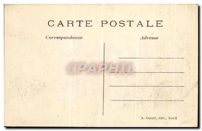 Castelo de La Malmaison — Entrada principal — A. Ossart, editor, Rueil — Verso