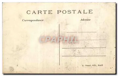 Castillo de Malmaison — Fachada principal — A. Ossart, edit., Rueil — Reverso