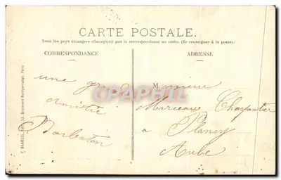 Bilhete postal antigo Puteaux Rue de La Republique — Verso