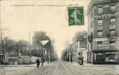 Grand-Montrouge — Avenue de la République vista do rond-point — P. Marmuse, Paris, n°59