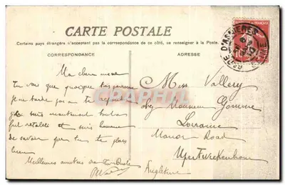 Rue de la Station voor de Station — Overstromingen 1910 — P.E. Paris — Achterkant