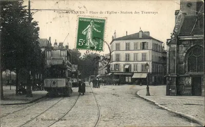 Vanves - Praça da Igreja - Estação dos Tramways — P. Marmuse, Paris