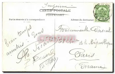 Brukselka — Ratusz i Sąd Gminy — L. Lagaert, Bruksela — Rewers