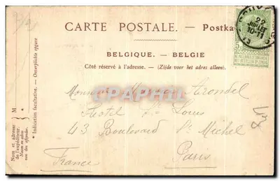 Brussel — De Porte de Hall — ND. Fot. n°13 — Achterkant