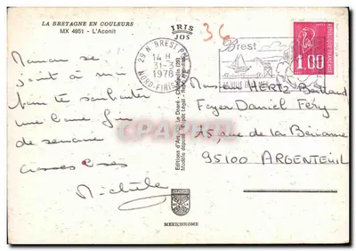 Brest — Port lotniczy z okrętem wojennym — Éditions d'Art Jos — Rewers