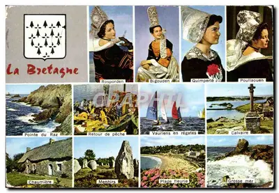 La Bretagne — Carte postale touristique — Compagnie des Arts Photomécaniques