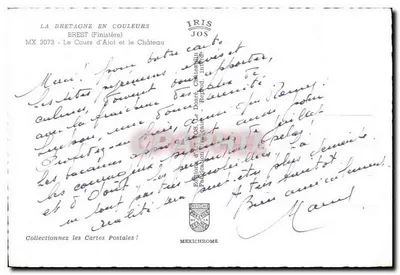 Brest (Finistère) — Cours d'Ajot i Zamek — Iris Jos — Rewers