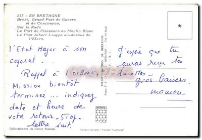 Brest — Duży port wojenny i handlowy — Most Albert Louppe nad Elornem — Éditions de Bretagne — Rewers