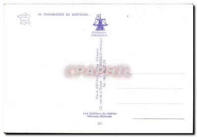 Kopiec i krzyż kamienno- drewniany — Chaumière z Bretanii — Wydawnictwo Gabiera — Rewers