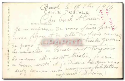 Czterej żołnierze — studium fotograficzne — Y. Le Bourdonnec, Brest — Rewers
