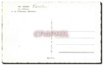 Brest — Zamek i Prefektura Morska — C.A.P. Paryż — Rewers