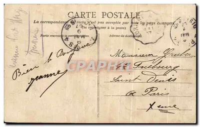 Cartolina d'epoca Brest Il Porto di Guerra Navi — Verso