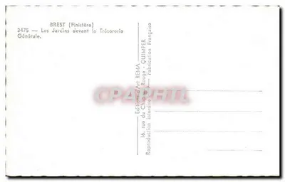 Brest (Finistère) — Ogród przed Główną Kasą Skarbową — Wydawnictwo Sztuki REMA — Rewers