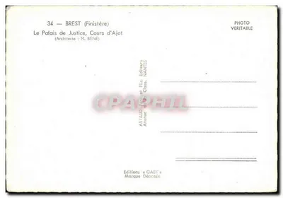 Paleis van Justitie — Brest (Finistère) — Edities Gaby — Achterkant