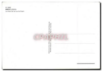 Brest — O alto da rue de Siam — Edições d'Art Jos la Domre — Verso