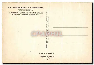 Duas jovens em traje bretão — cena florestal — Artraud Père et Fils, Edições « Gaby » — Verso