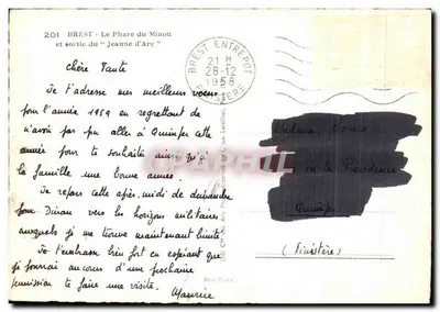 Cap Fréhel — Faro del Minou y salida del "Jeanne d'Arc" — Cap — Reverso