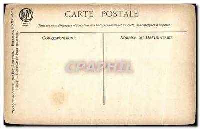 Brest — Zamek i Port Militarny — Les Sites de France, N°1 — Rewers