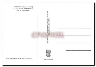 Vaulry (Haute-Vienne) — Tablica informacyjna z 1979 — Wydawnictwo Mexichrome — Rewers