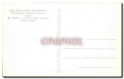 Hotel das Correios de Vichy — Vichy — Editor Patras, n°30 — Verso