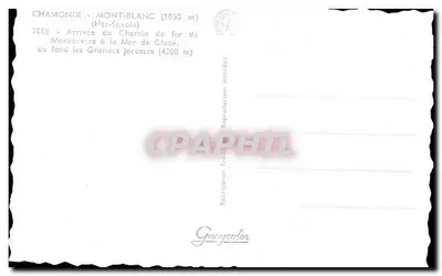 Przyjazd linii kolejowej Montenvers do Morza Lodowego — Ganycolor — Rewers