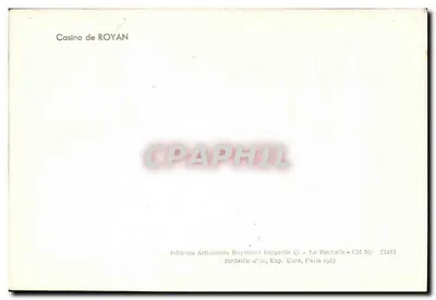 Kasyno w Royan — Wydawca: Wydawnictwo Artystyczne Raymond Bergevin, La Rochelle — Nr 23492 — Rewers