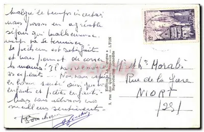 Thonon-les-Bains — O Lago Léman ao entardecer — Edição das Quatro-Cigogneaux — Verso