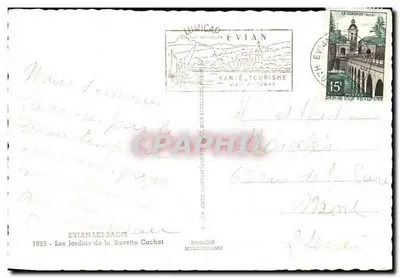 Evian-les-Bains — Os Jardins da Buvette Cachat — Editor Cap — Verso