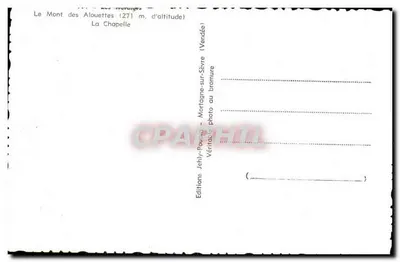La Chapelle — Góra Alouettes (271 m n.p.m.) — Wydawnictwo Jehly-Pouilly — Rewers
