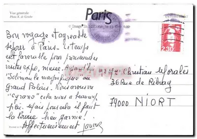 Vista generale di Parigi — Torre Eiffel, Senna, Grand Palais — Foto K. de Gendre, Image'In Editions — Verso