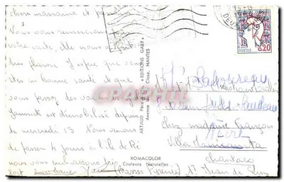 Wyspa Ré — Farb Bryzgów, Marie Rétalaise, Anse de Troussé-Chemise, Marais Salants, Âne en Gulate — Éditions Artaud, Nantes — Rewers