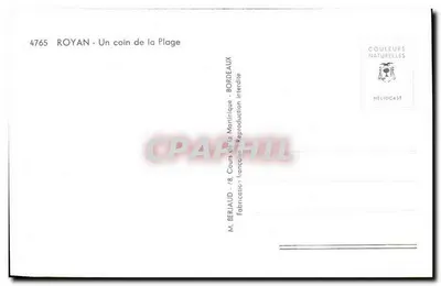 Royan - Kąt plaży — M. Beriaud, Cours de la Martinique, Bordeaux — Rewers