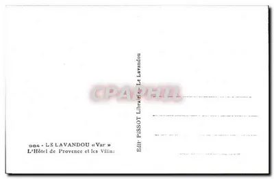 Le Lavandou — A Hôtel de Provence e as Villas — Edit. Pissot — Verso