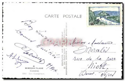 Campeggio in una foresta di pini — Edizioni Van Er-Rotleau — n° 1010 — Verso