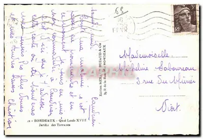 Bordeaux — Quai Louis XVIII — Ogród Terrasses — Wydawnictwo Renaud & Cie — Rewers
