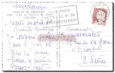 Arc de Triomphe — Paryż — Wyd. d'Art & Guy, nr 3206 — Rewers