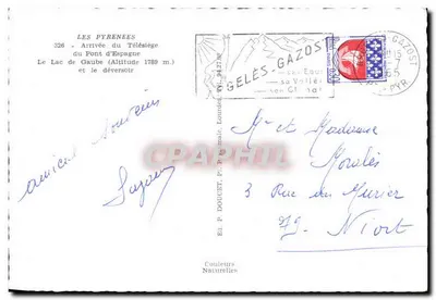 Llegada del Télésiège — El Lago de Gaube (1789 m) — Editor Zeller — Reverso