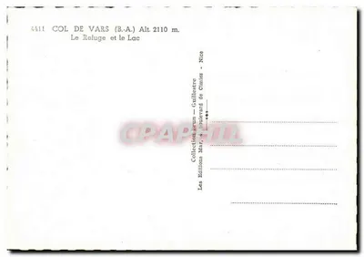 Col de Vars (B.A.) — Schron i Jezioro — Wydawnictwo Brun, Guillestre — Rewers