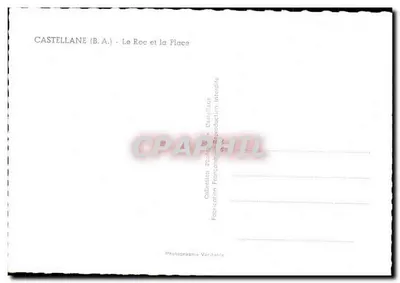 La Goule Grasse — Le Roc e a Place — Castellane (B.A.) — Verso