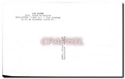 Guillemette — Vale do Queyras — vista geral — editor ABEIL, n° 3033 — Verso