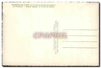 Colmars-les-Alpes — Stacja letnia i Fort de Savoie — A. Mollaret — Rewers